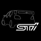 SUBARU IMPREZA STI LOGO PROJECROTR LIGHTS (quantity 1 = 1 sets/2 door lights) Nr.03A25