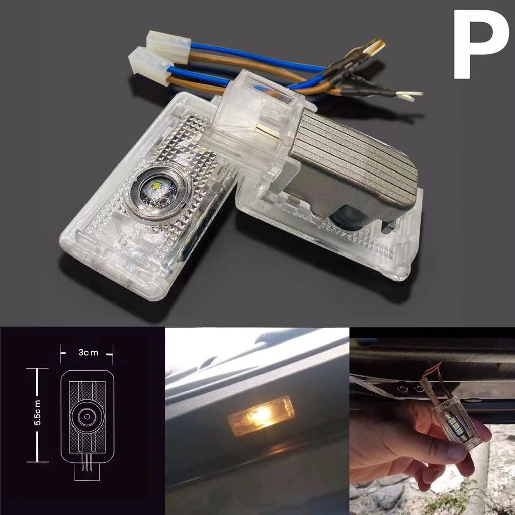 AUDI LOGO PROJECTOT LIGHTS Nr.19 (الكمية 1 = 2 Logo Films /2 أضواء الباب)