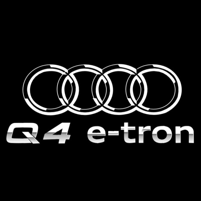 AUDI LOGO PROJECTOT LIGHTS Nr.120 (الكمية 1 = 2 Logo Films /2 أضواء الباب)