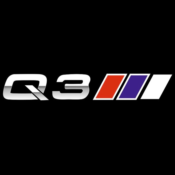 AUDI LOGO PROJECTOT LIGHTS Nr.120 (الكمية 1 = 2 Logo Films /2 أضواء الباب)