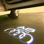 AUDI LOGO PROJECTOT LIGHTS Nr.46 (الكمية 1 = 2 Logo Films /2 أضواء الباب)