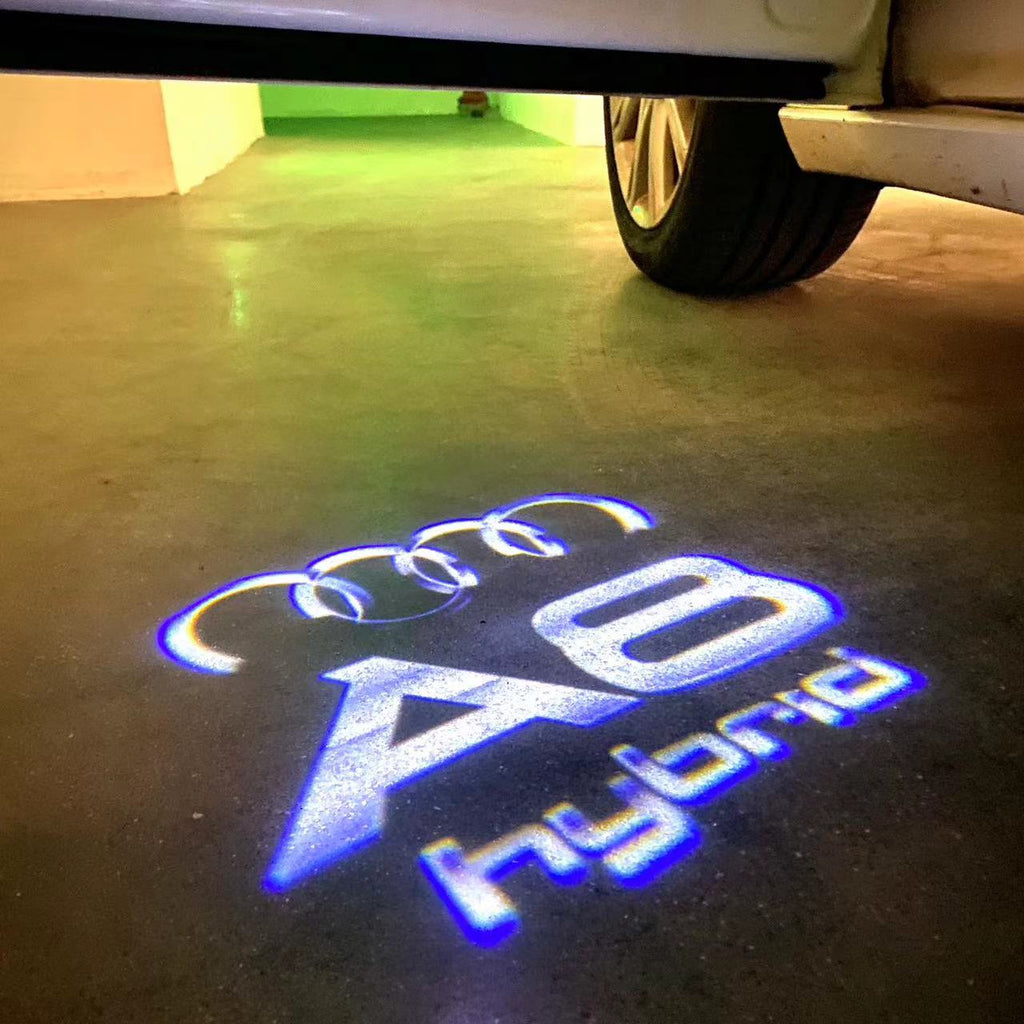 AUDI LOGO PROJECTOT LIGHTS Nr.46 (الكمية 1 = 2 Logo Films /2 أضواء الباب)