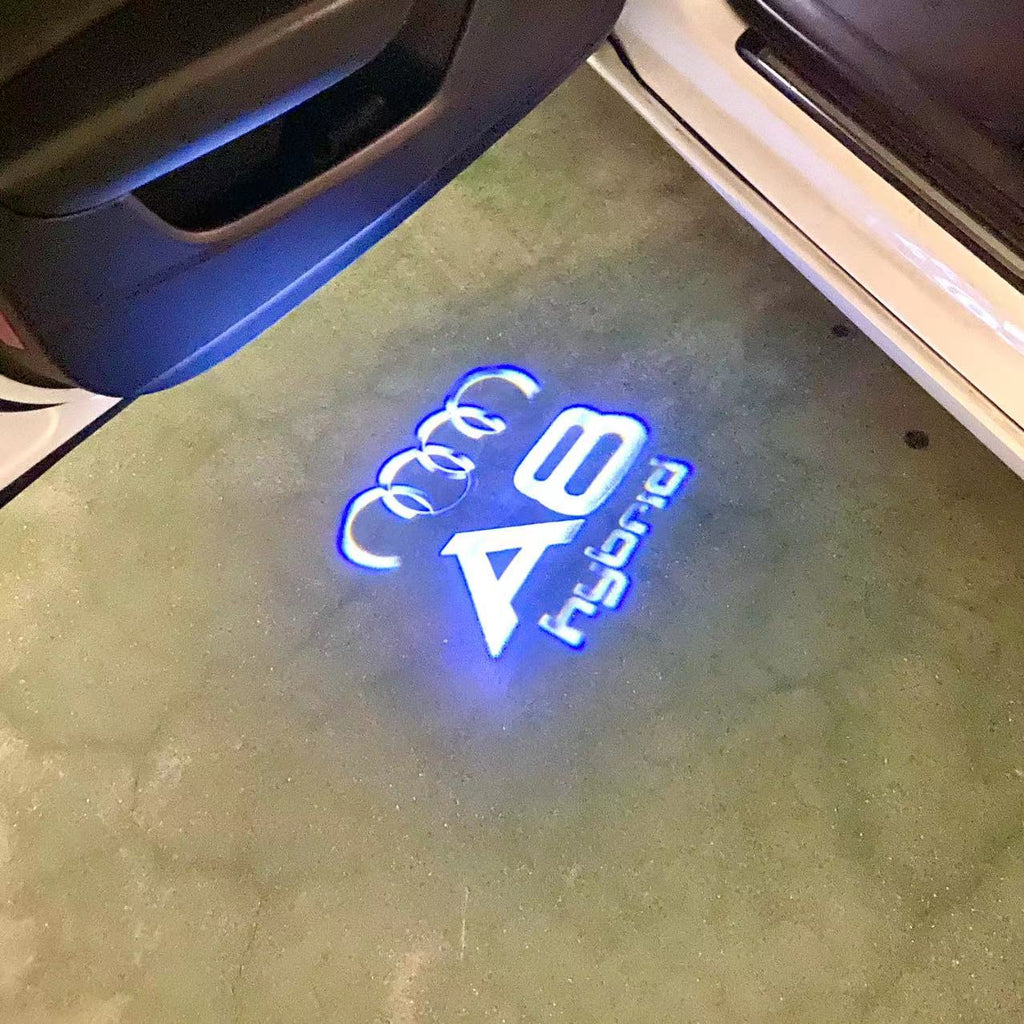 AUDI LOGO PROJECTOT LIGHTS Nr.46 (الكمية 1 = 2 Logo Films /2 أضواء الباب)