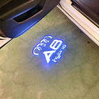 AUDI LOGO PROJECTOT LIGHTS Nr.46 (الكمية 1 = 2 Logo Films /2 أضواء الباب)