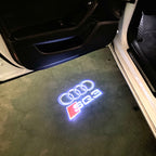 AUDI LOGO PROJECTOT LIGHTS Nr.120 (الكمية 1 = 2 Logo Films /2 أضواء الباب)