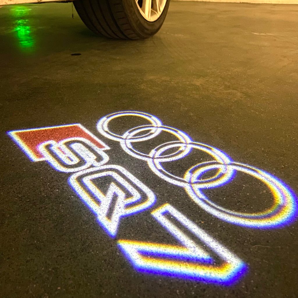 AUDI  SQ7 LOGO PROJECTOT LIGHTS  (quantity 1 = 2 Logo Films /2 door lights）Nr.12B63