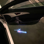AUDI LOGO PROJECTOT LIGHTS Nr.120 (الكمية 1 = 2 Logo Films /2 أضواء الباب)