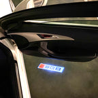AUDI LOGO PROJECTOT LIGHTS Nr.120 (الكمية 1 = 2 Logo Films /2 أضواء الباب)