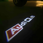 AUDI LOGO PROJECTOT LIGHTS Nr.120 (الكمية 1 = 2 Logo Films /2 أضواء الباب)