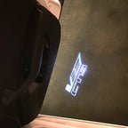 AUDI LOGO PROJECTOT LIGHTS Nr.19 (الكمية 1 = 2 Logo Films /2 أضواء الباب)