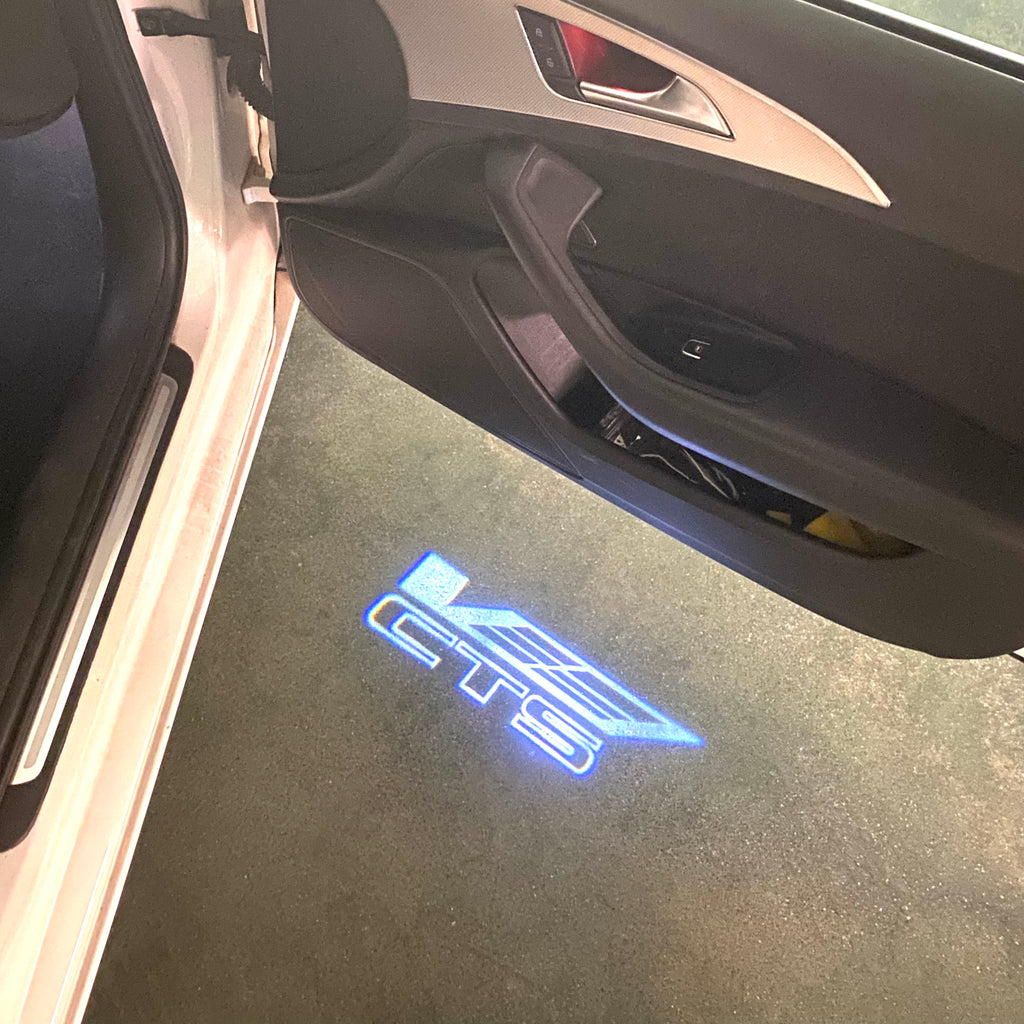 AUDI LOGO PROJECTOT LIGHTS Nr.19 (الكمية 1 = 2 Logo Films /2 أضواء الباب)