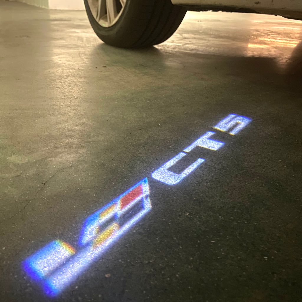 AUDI LOGO PROJECTOT LIGHTS Nr.19 (الكمية 1 = 2 Logo Films /2 أضواء الباب)