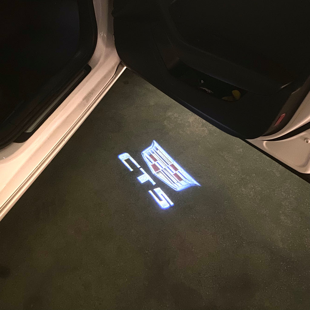 AUDI LOGO PROJECTOT LIGHTS Nr.19 (الكمية 1 = 2 Logo Films /2 أضواء الباب)