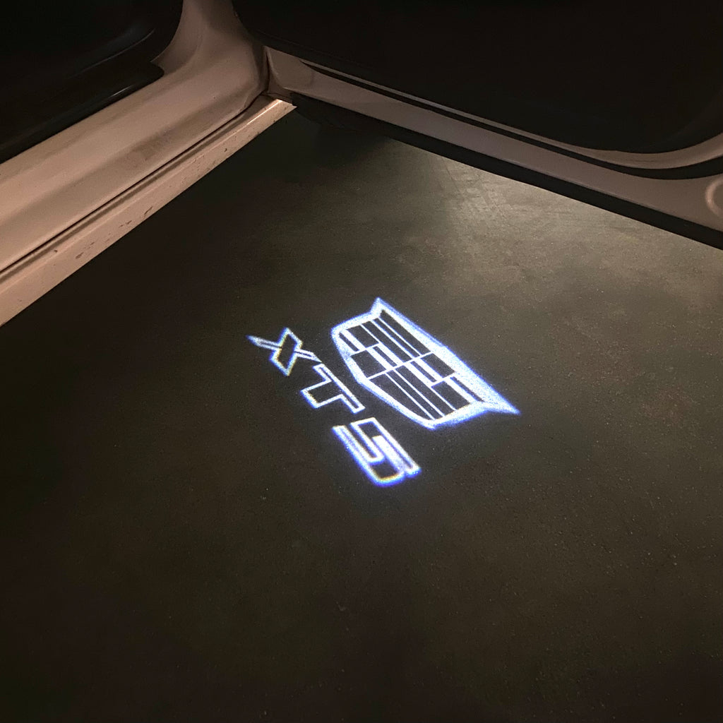 AUDI LOGO PROJECTOT LIGHTS Nr.19 (الكمية 1 = 2 Logo Films /2 أضواء الباب)