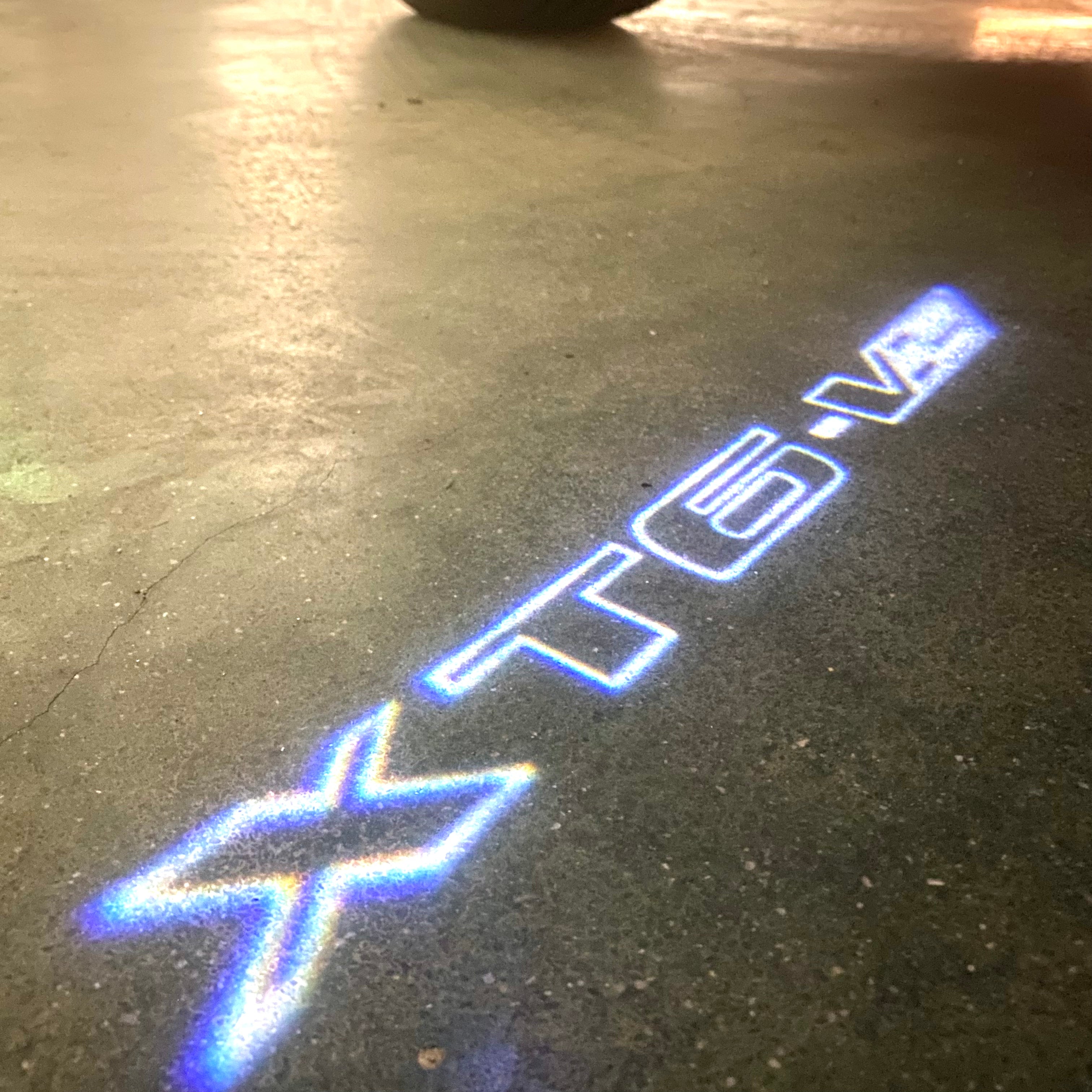 AUDI LOGO PROJECTOT LIGHTS Nr.19 (الكمية 1 = 2 Logo Films /2 أضواء الباب)