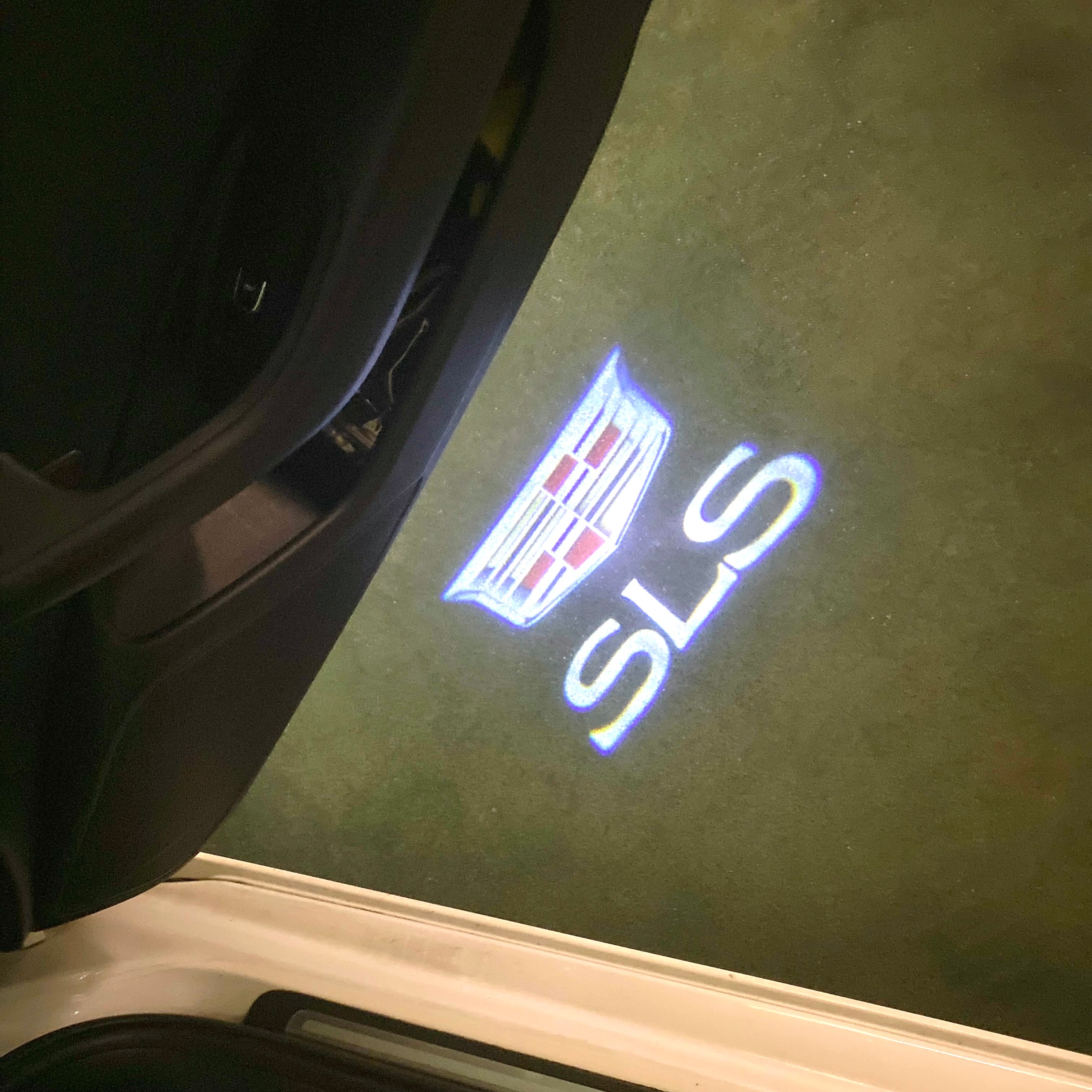 AUDI LOGO PROJECTOT LIGHTS Nr.19 (الكمية 1 = 2 Logo Films /2 أضواء الباب)