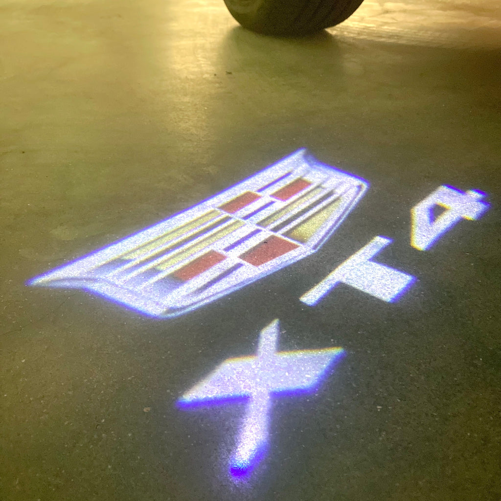 AUDI LOGO PROJECTOT LIGHTS Nr.19 (الكمية 1 = 2 Logo Films /2 أضواء الباب)