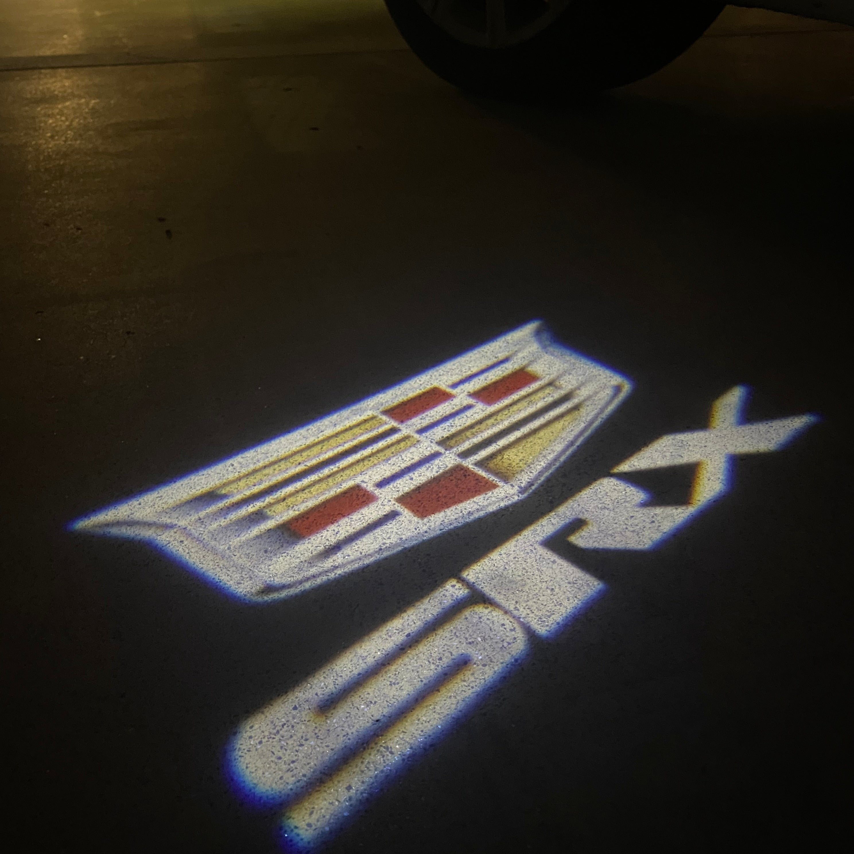 AUDI LOGO PROJECTOT LIGHTS Nr.19 (الكمية 1 = 2 Logo Films /2 أضواء الباب)