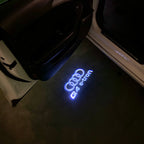 AUDI LOGO PROJECTOT LIGHTS Nr.120 (الكمية 1 = 2 Logo Films /2 أضواء الباب)