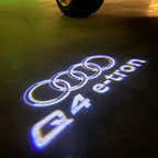 AUDI LOGO PROJECTOT LIGHTS Nr.120 (الكمية 1 = 2 Logo Films /2 أضواء الباب)