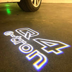 AUDI LOGO PROJECTOT LIGHTS Nr.120 (الكمية 1 = 2 Logo Films /2 أضواء الباب)