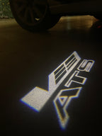 AUDI LOGO PROJECTOT LIGHTS Nr.19 (الكمية 1 = 2 Logo Films /2 أضواء الباب)