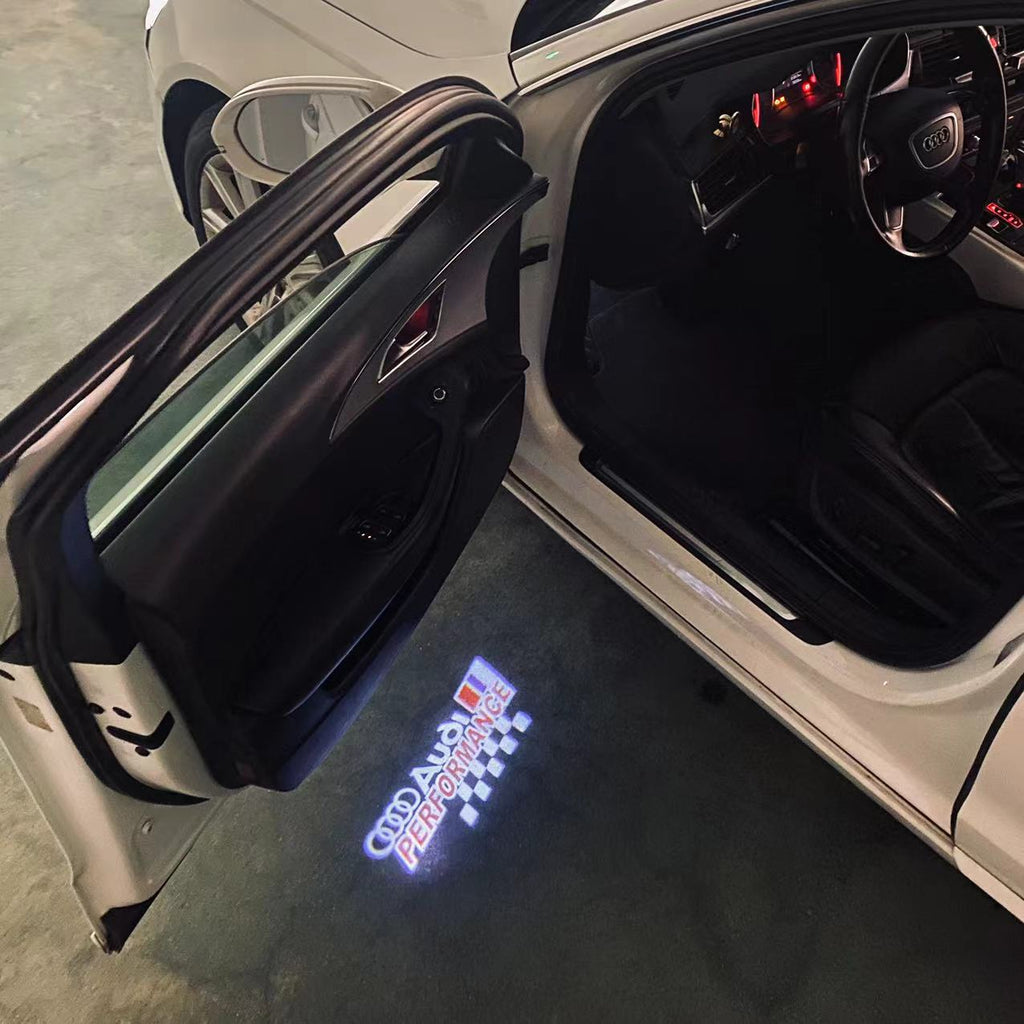 AUDI  SPORT LOGO PROJECTOT LIGHTS  (quantity 1 = 2 Logo Films /2 door lights）Nr.12B42