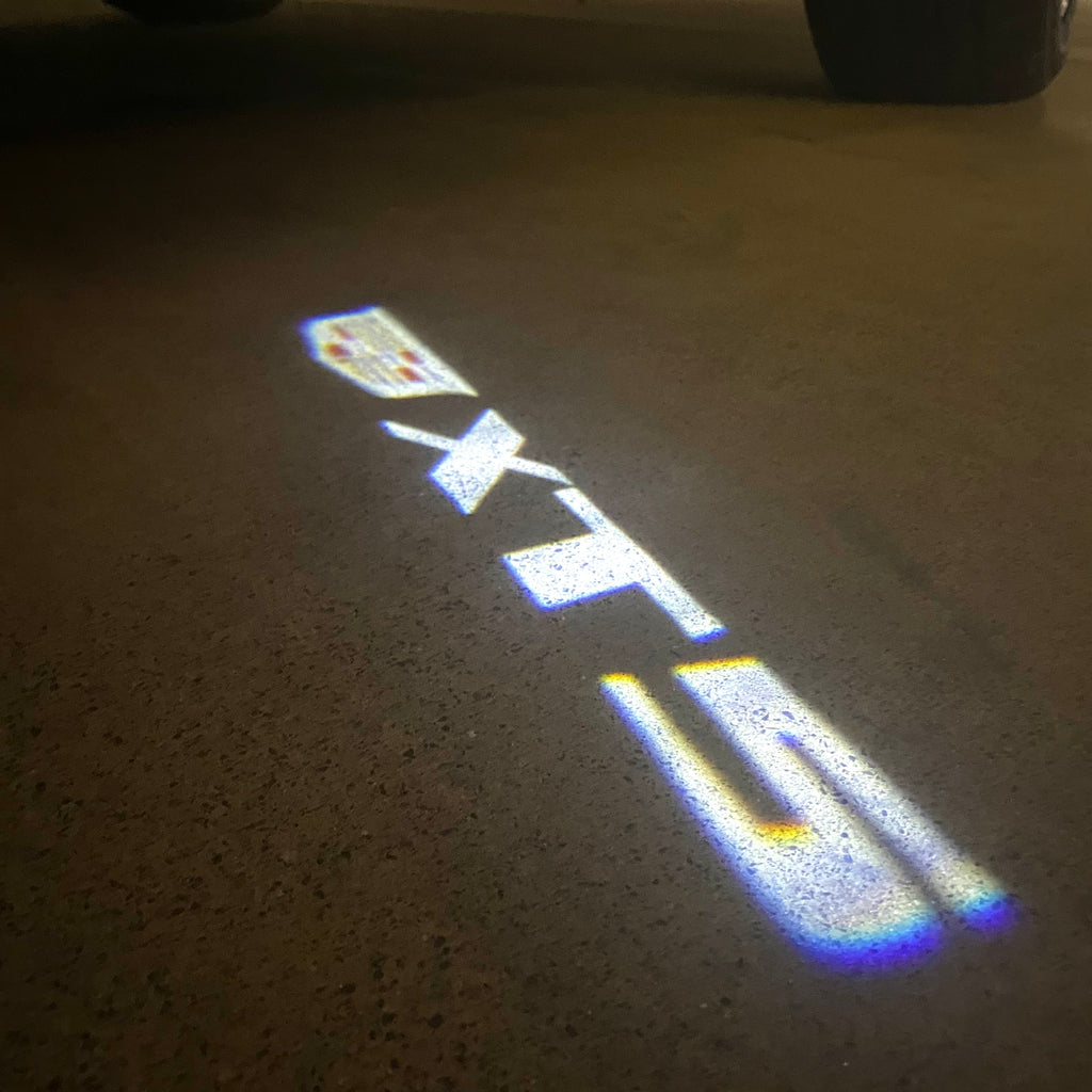 AUDI LOGO PROJECTOT LIGHTS Nr.19 (الكمية 1 = 2 Logo Films /2 أضواء الباب)