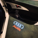 AUDI LOGO PROJECTOT LIGHTS Nr.17 (الكمية 1 = 2 Logo Films /2 أضواء الباب)