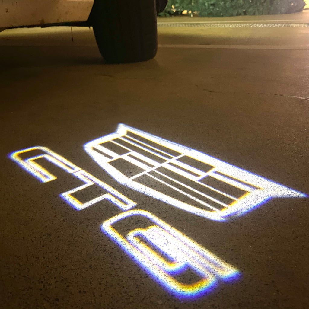 AUDI LOGO PROJECTOT LIGHTS Nr.19 (الكمية 1 = 2 Logo Films /2 أضواء الباب)