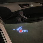 AUDI LOGO PROJECTOT LIGHTS Nr.120 (الكمية 1 = 2 Logo Films /2 أضواء الباب)