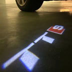 AUDI LOGO PROJECTOT LIGHTS Nr.120 (الكمية 1 = 2 Logo Films /2 أضواء الباب)