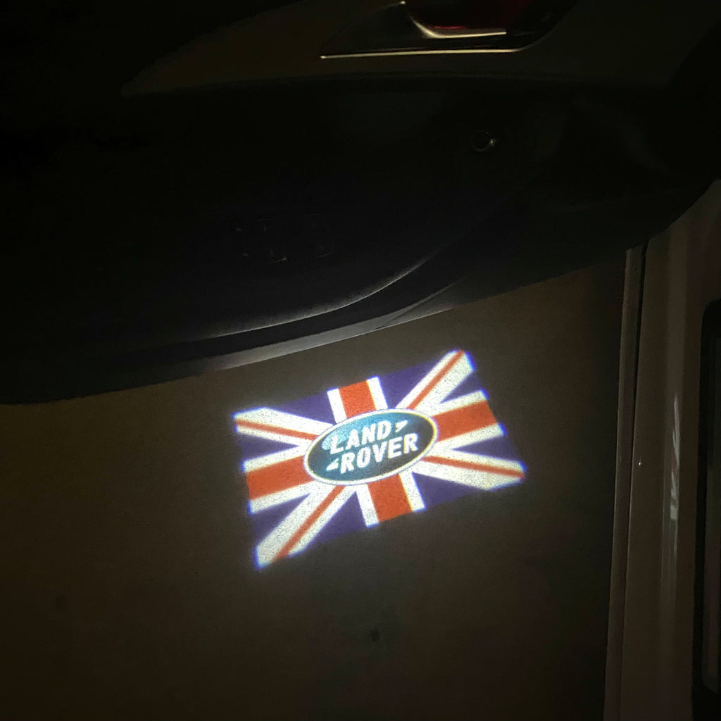 Land Rover LOGO PROJECROTR LIGHTS Nr.04 (الكمية 1 = 1 مجموعة / 2 أضواء باب)