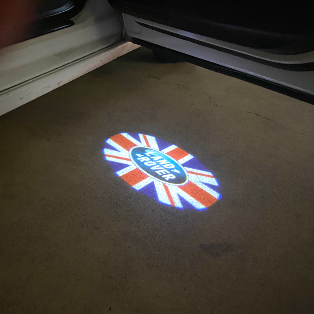 Land Rover LOGO PROJECROTR LIGHTS Nr.04 (الكمية 1 = 1 مجموعة / 2 أضواء باب)
