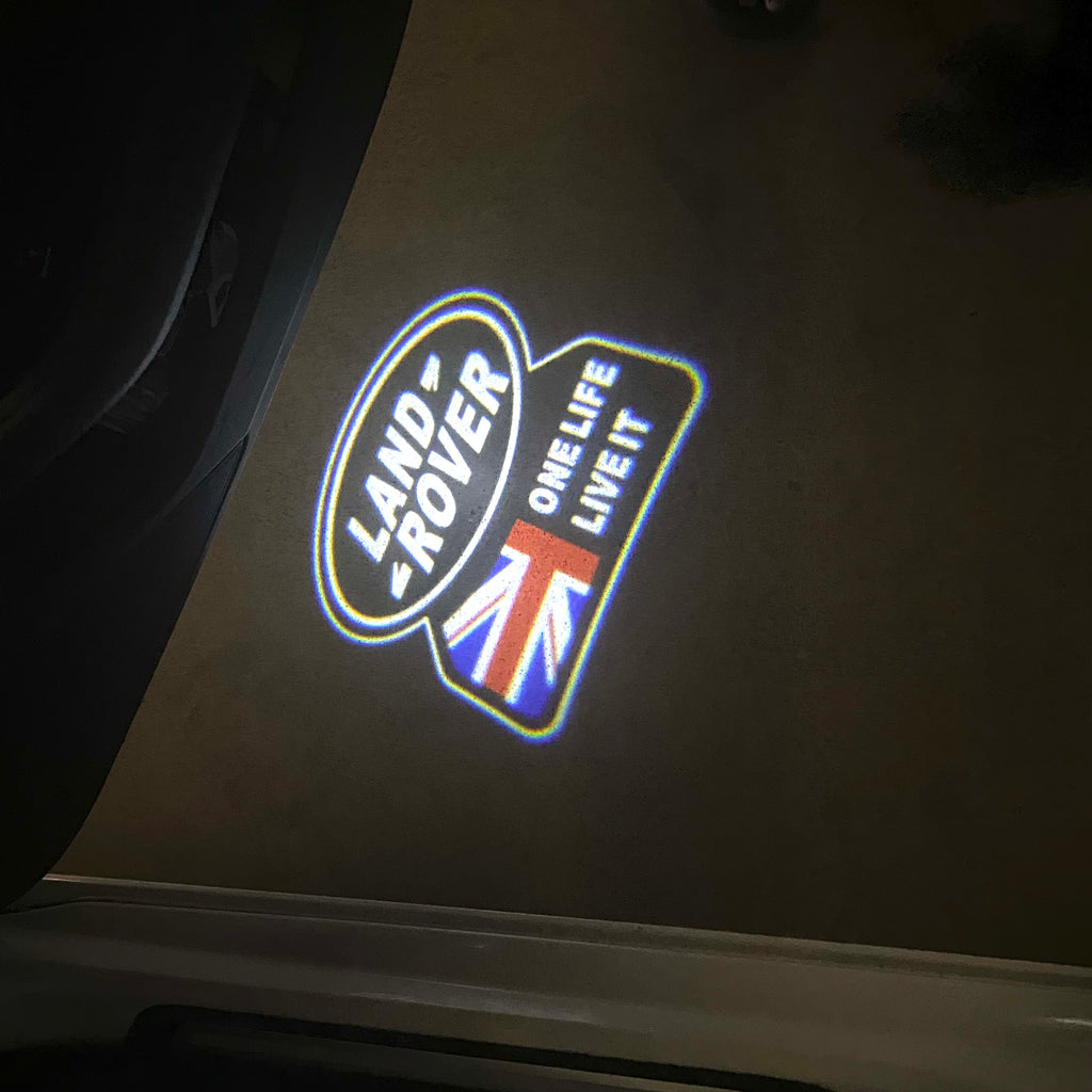 Land Rover LOGO PROJECROTR LIGHTS Nr.04 (الكمية 1 = 1 مجموعة / 2 أضواء باب)