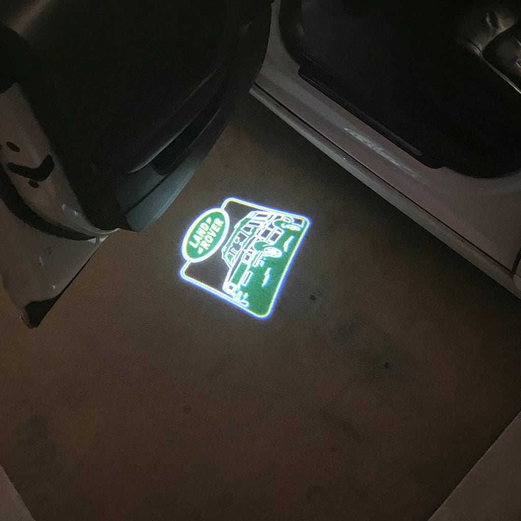 Land Rover LOGO PROJECROTR LIGHTS Nr.04 (الكمية 1 = 1 مجموعة / 2 أضواء باب)