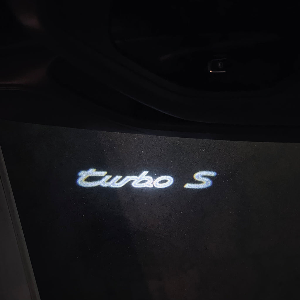 بورشه الأصلي LOGO PROJECTOT أضواء Nr.03 (كمية 1 = 2 شعار فيلم / 2 أضواء الباب)