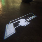 Volkswagen Door lights R LINE Logo  Nr. 33 ( quantity 1 = 2 Logo Film / 2 door lights)