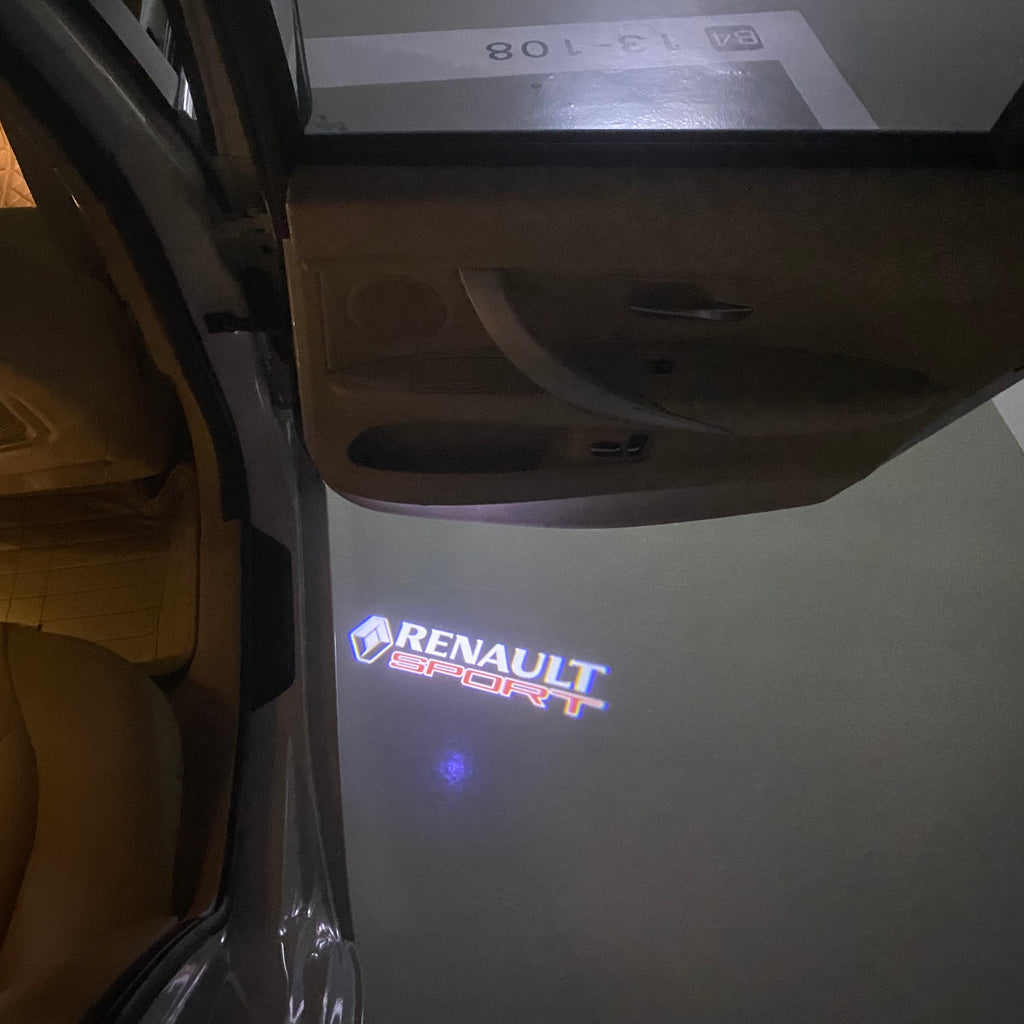RENAULT Sport LOGO PROJECROTR LIGHTS Nr.0918 (quantity  1 =  2 Logo Film & 2 door lights)