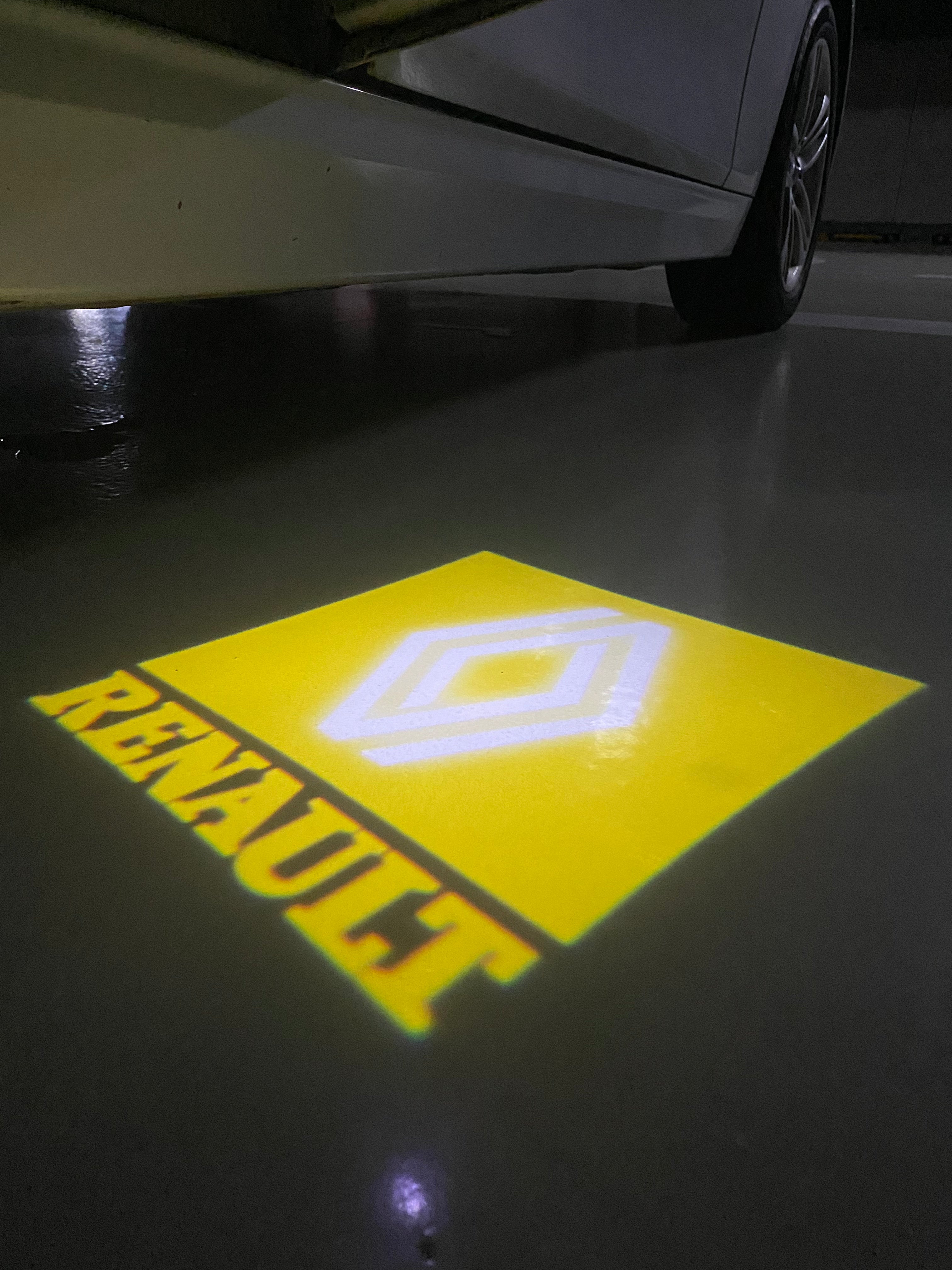 RENAULT ORIGINAL LOGO PROJECROTR LIGHTS Nr.0958 (quantity  1 =  2 Logo Film & 2 door lights)
