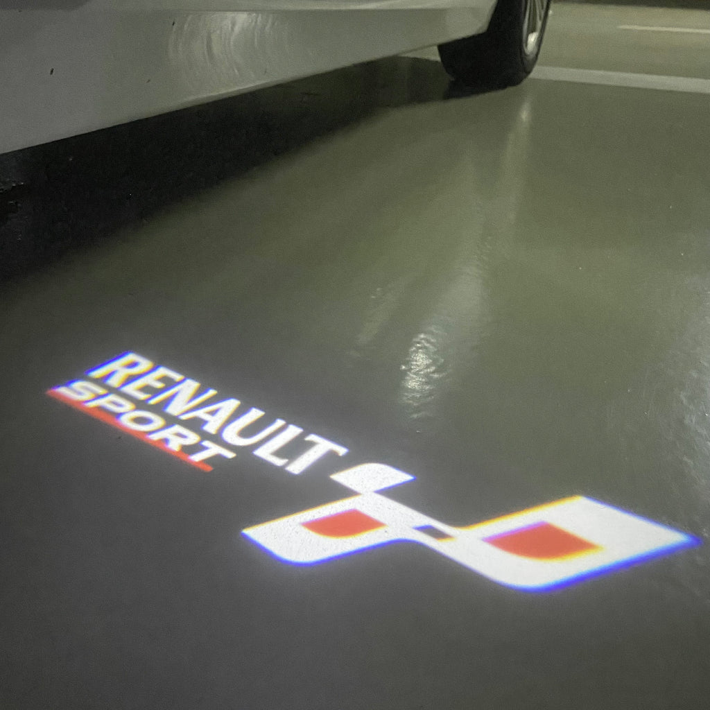 RENAULT Sport LOGO PROJECROTR LIGHTS Nr.0915 (quantity  1 =  2 Logo Film & 2 door lights)