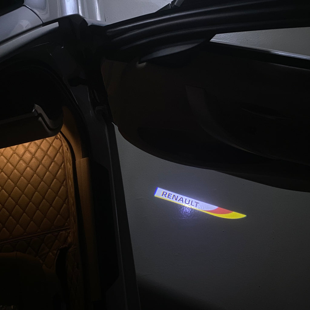 RENAULT ORIGINAL LOGO PROJECROTR LIGHTS Nr.0910 (quantity  1 =  2 Logo Film & 2 door lights)