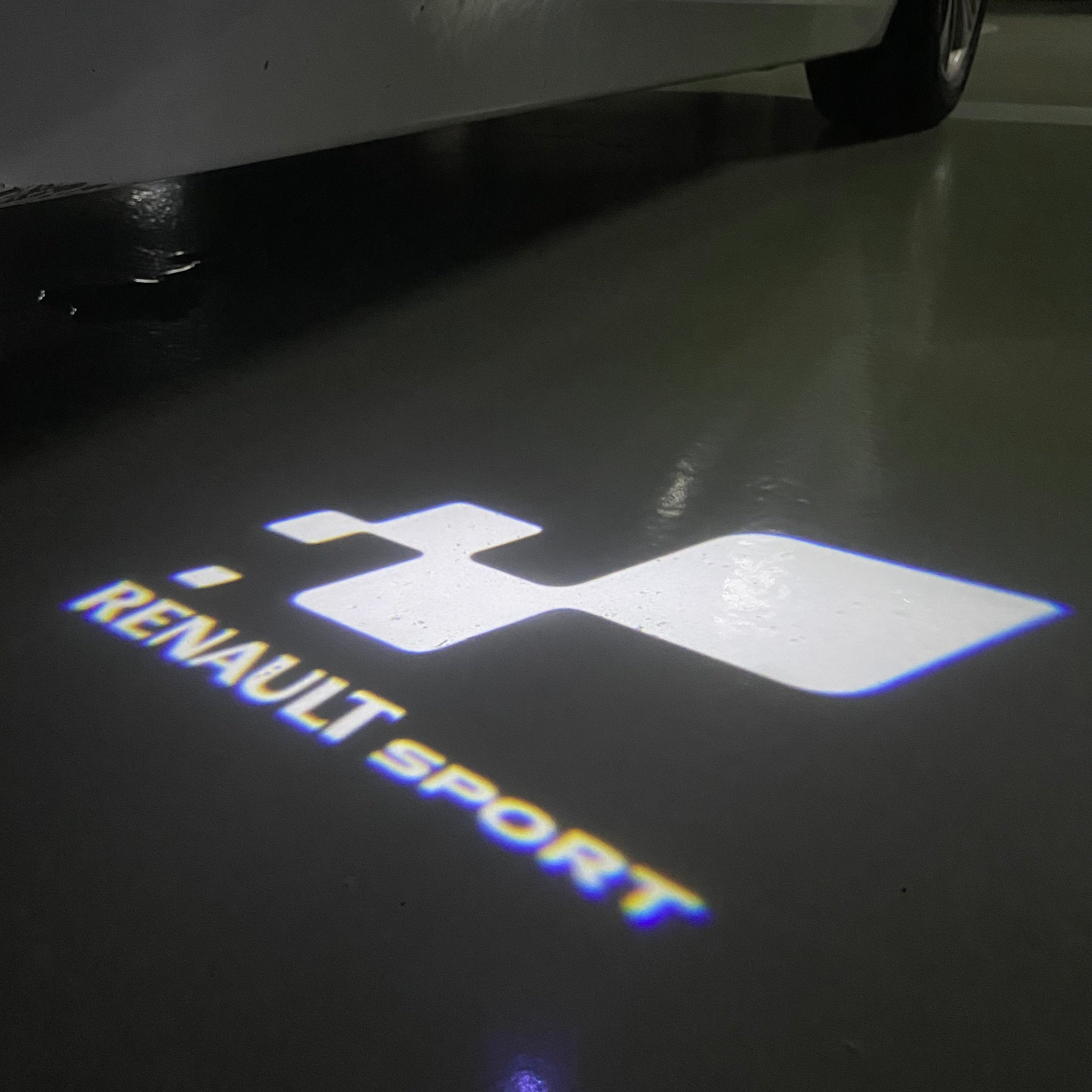 RENAULT Sport LOGO PROJECROTR LIGHTS Nr.0914 (quantity  1 =  2 Logo Film & 2 door lights)