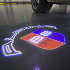 ALPINA B8 LOGO PROJECTOT LIGHTS  (quantity 1 = 1 sets/2 door lights) Nr.07A50