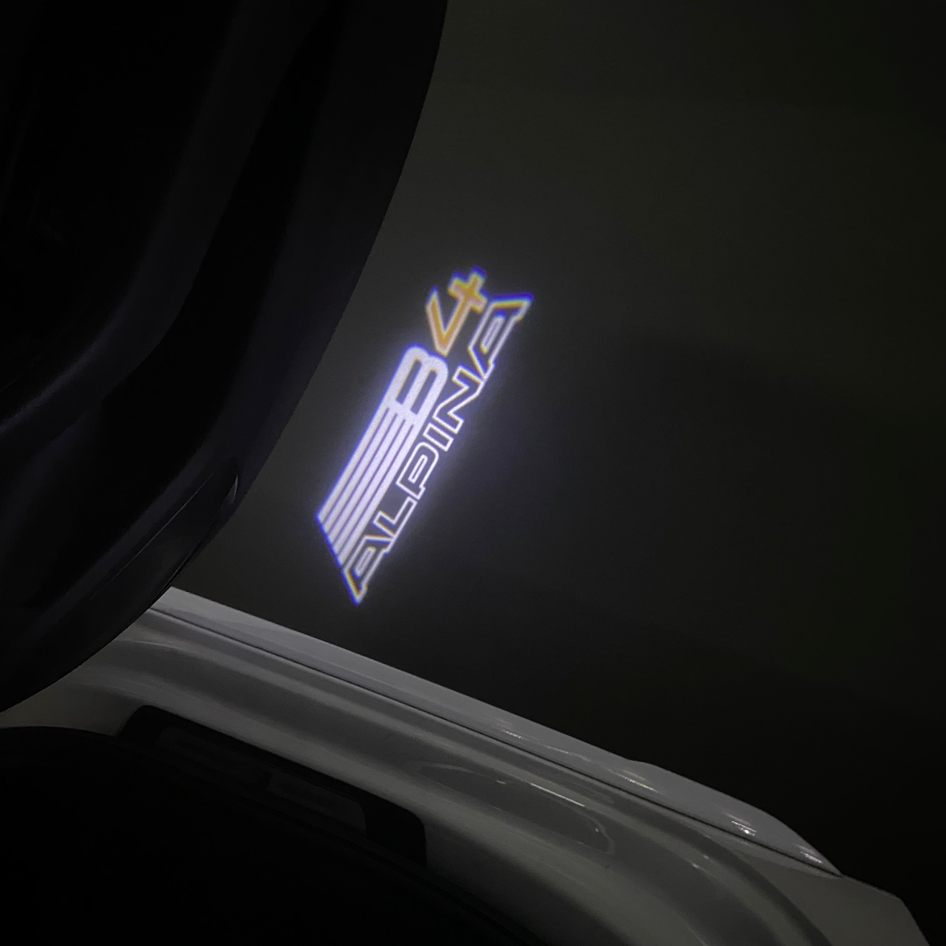 ALPINA B4 LOGO PROJECTOT LIGHTS  (quantity 1 = 1 sets/2 door lights) Nr.07A65