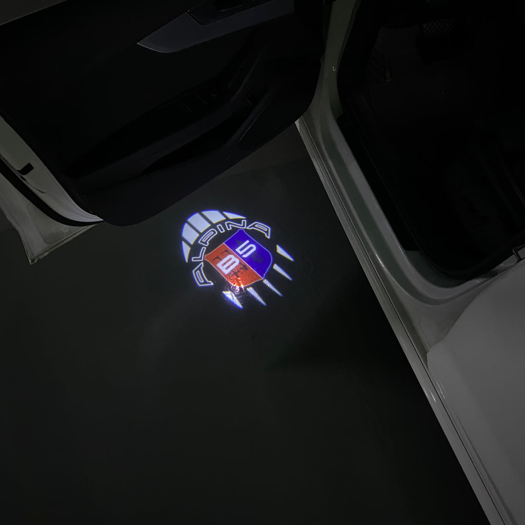 ALPINA B5  LOGO PROJECTOT LIGHTS  (quantity 1 = 1 sets/2 door lights) Nr.07A23