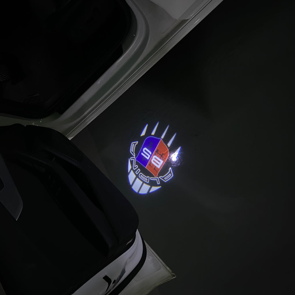 ALPINA B5  LOGO PROJECTOT LIGHTS  (quantity 1 = 1 sets/2 door lights) Nr.07A23