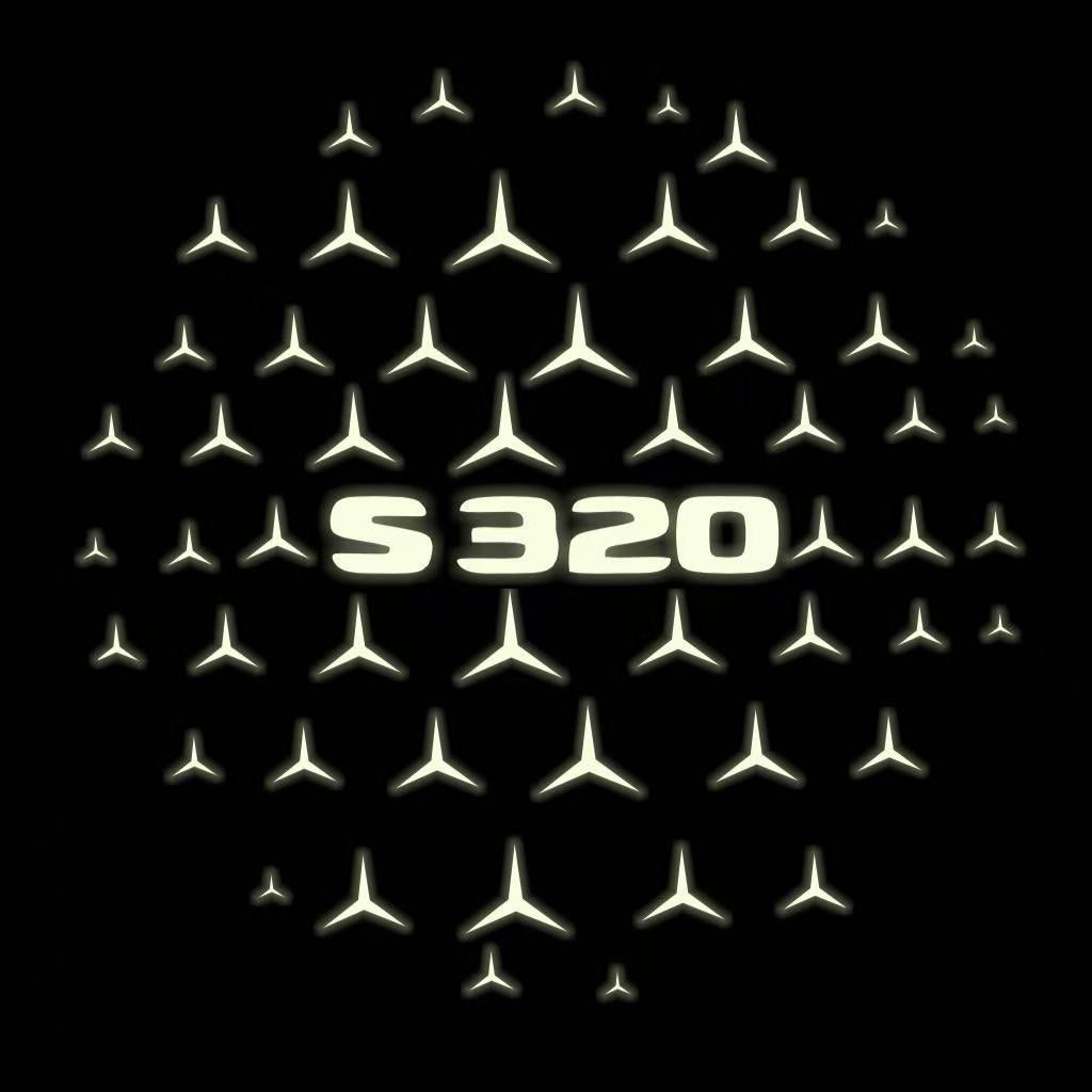 MERCEDES BENZ S 320 LOGO PROJECTOR LIGHTS  (quantity 1 = 1 sets/2 door lights)Nr.03f024