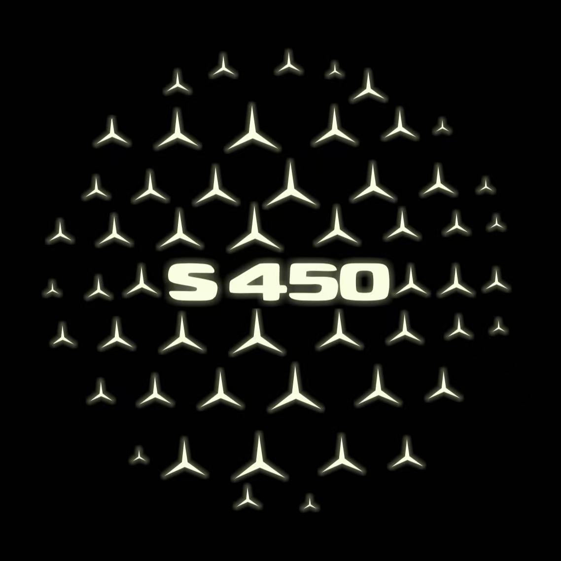 MERCEDES BENZ S 450 LOGO PROJECTOR LIGHTS  (quantity 1 = 1 sets/2 door lights)Nr.03f037