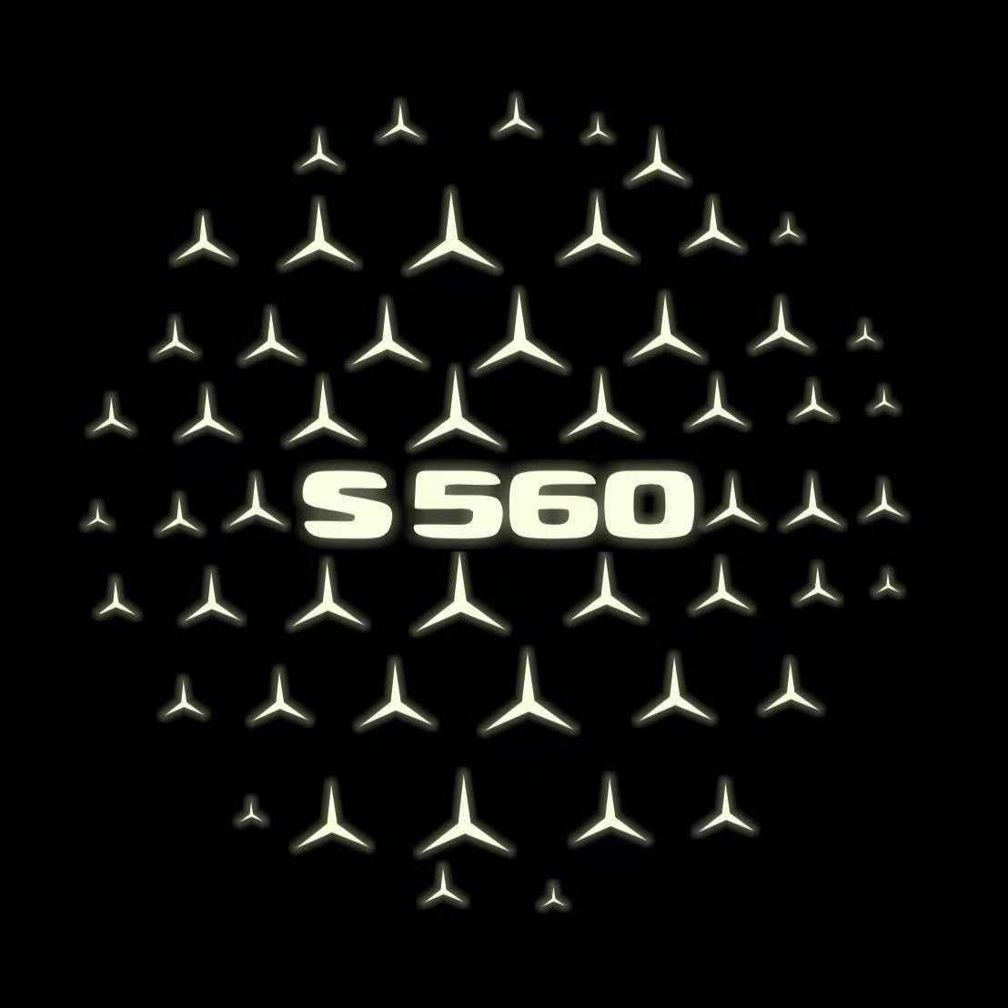 MERCEDES BENZ S 560 LOGO PROJECTOR LIGHTS  (quantity 1 = 1 sets/2 door lights)Nr.03f045